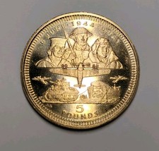 1994 Gibraltar £5 Pound Verenium Coin - D-Day