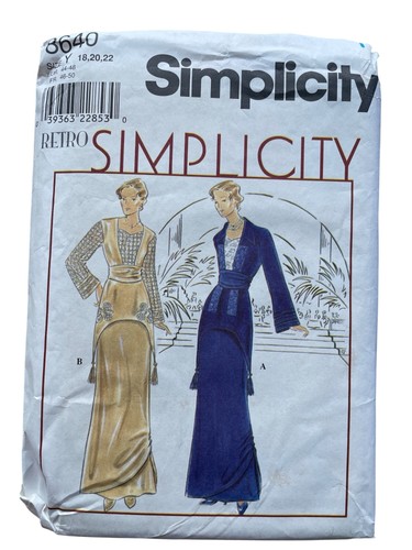 Vintage 90s simplicity 8640 - vintage,
