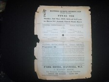 HANWELL CORINTHIANS  V  SOUTHALL BRITISH LEGION  (HLCC FINAL) 2-5-49  SCARCE S/S