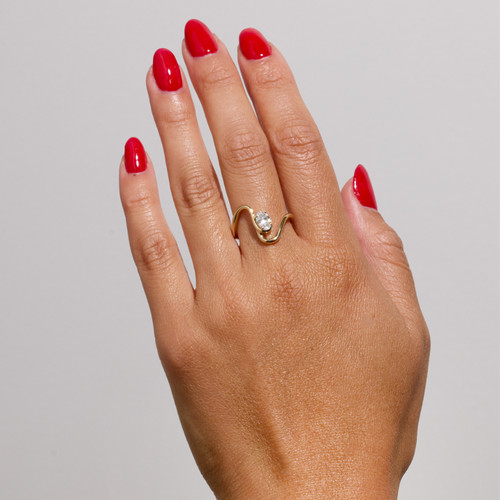 Diamond 18k yellow gold - yellow, ring