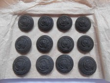 12   small cap buttons  Royal  st George yacht club, kings crown