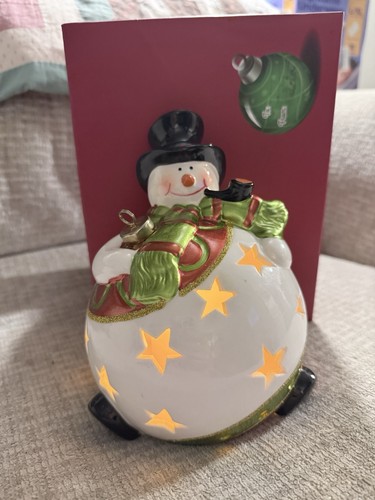 Luminary frosty snowman - luminary,
