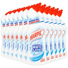 12 x Harpic White & Shine Toilet Cleaner with Bleach 750ml Original