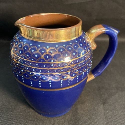 Antique cobalt blue gilt hand - antique,