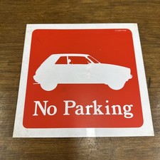 Retro Car - No Parking Sign - ‘A Linney Sign’ - 9” X 9” 