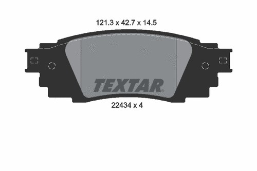 Rear brake pad set - disc,