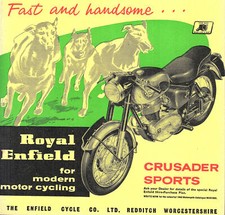 July 21 1960 ROYAL ENFIELD 'Crusader Sports' Motor Cycle Print Ad Magazine Cover