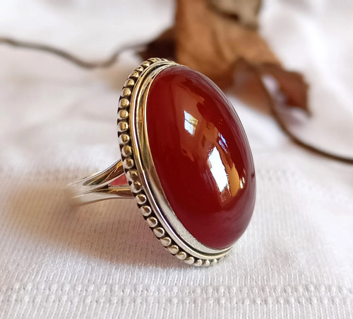 Carnelian gemstone 925 - gemstone,