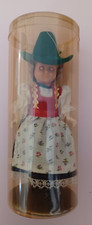 Vintage plastic international Costume Doll tall German Swiss Austria in tube