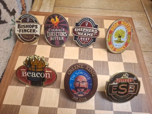 Vintage beer pump clips - 7x,
