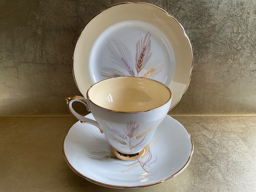 Vintage bone china trio - a,