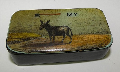 19thc papier mache snuff - snuff, box