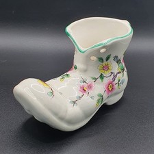 OLD FOLEY JAMES KENT ENGLAND STAFFORDSHIRE CHINESE ROSE PORCELAIN BOOT PLANTER