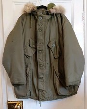 Genuine Vintage 1972 Canadian Army ECWS Parka Jacket, Olive Green, Large 46"