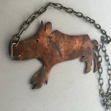 Hand made copper wild boar - hand,