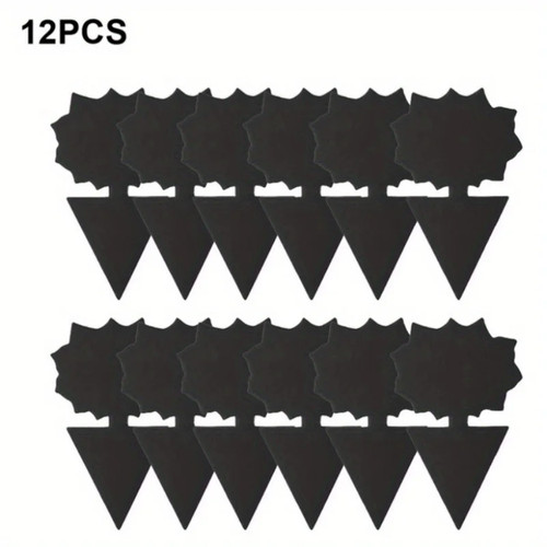 24pcs black sticky fly - black,