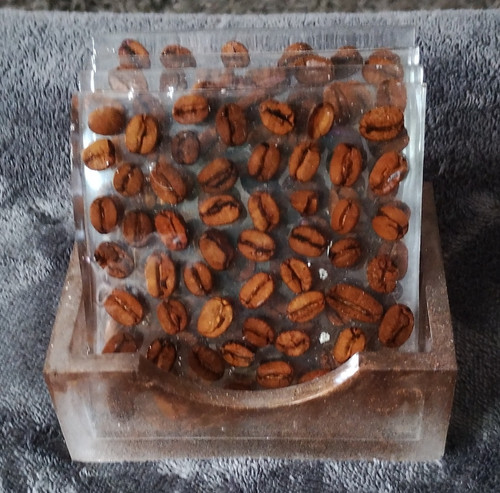 Brown clear resin - &, square