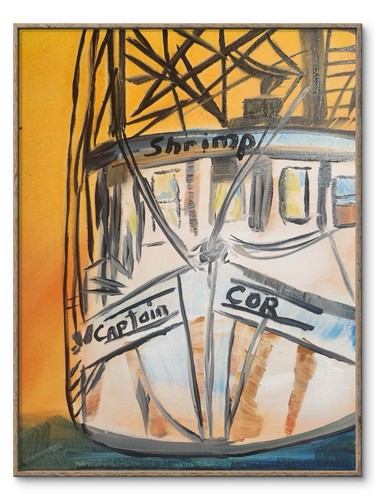 Abstract shrimp boat modern - abstract,