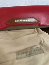 Bracher Emden Handbag Clutch Bag Red Logo Leather RRP£1390 M2
