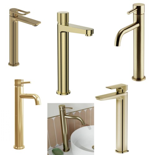 Brushed brass tall - brushed,
