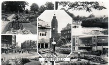 Sheffield Multi View Gaumont Cinema unused RP old postcard Masons Alpha Good