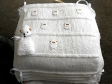 Hand knitted  White  * Woolly