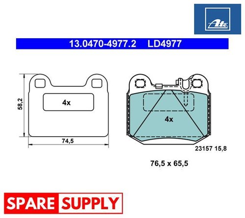 Brake pad set disc - pad, for