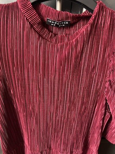 Burgundy crinkle dress from - burgundy,