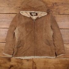 Vintage Mulberry Street Outdoor Jacket XL 90s Suede Parka Beige Womens