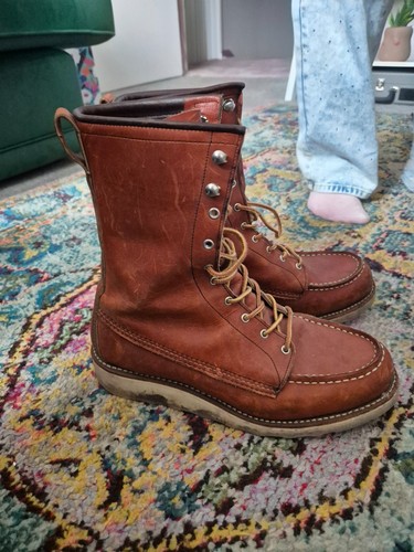 Red wing classic lace boots - red, up