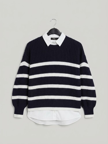 Preppy striped layered - striped,