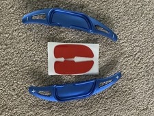 ontto Aluminium Alloy Car Steering Wheel Shift Paddles Shifter 2PCS Blue