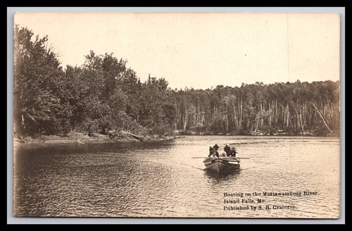 Post card maine boating - , on