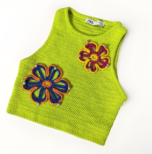 Zara croched top lime green - lime,
