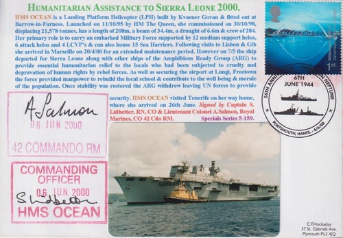 Fdc navy signed colour - gb,