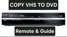 Toshiba VHS DVD Recorder Copy VHS to DVD Original Remote & Instructions DVR17KTB
