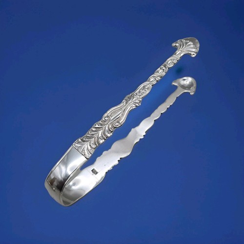 Antique solid silver sugar - antique,