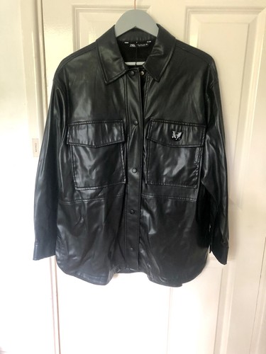 Zara faux leather shirt for - leather,