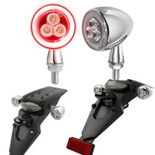 For Harley Dyna Wide Glide Street Motorbike LED Bullet Turn Signal Brake Lights