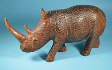 African Style Wooden Rhino