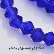 100 x CRYSTAL GLASS BICONES BEADS FACETED BICONE BEADS 5301 4mm Choose Colour 