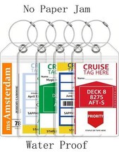 1-10PCS Cruise Ship Luggage Tags Holders Zip Pouch Keyring Steel Wire Cable UK
