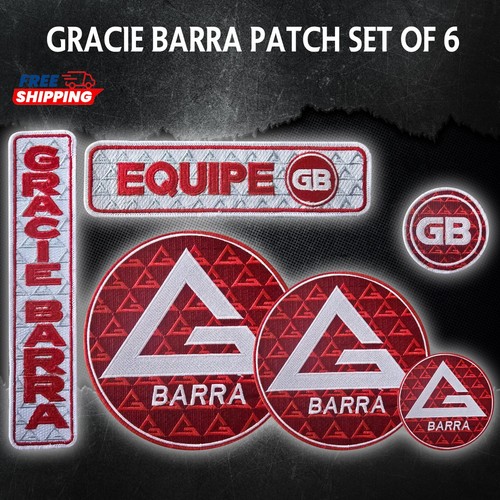 Gracie barra style red patch - gracie,
