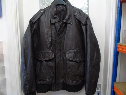 Vintage mens leather bomber - vintage,
