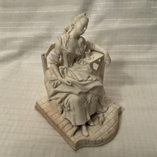 Antique Parian Ware Porcelain White Figurine ~ "ERIN" ~ 19th Century Belleek. 