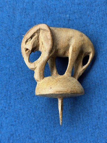 Vtg hand carved wood figural - carved,
