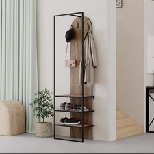 Dark Oak Hall Stand Modern Furniture Hallway Foot Ware Storage