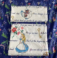 Cath Kidston Disney Alice in Wonderland Single Duvet Cover pillow case 100% Cott