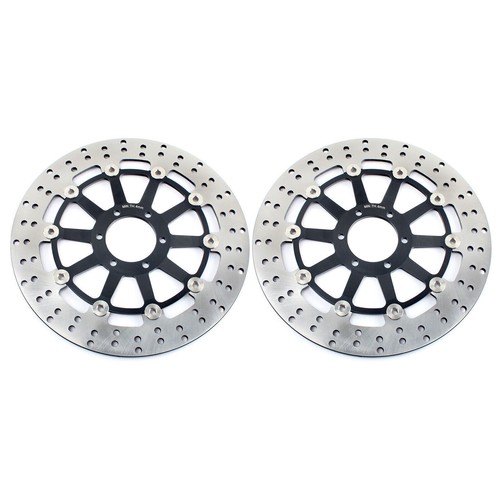 Pair round front brake discs - round,