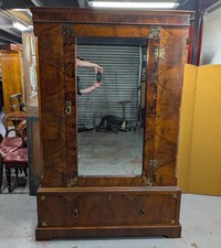Victorian Burr Walnut Single Door Wardrobe